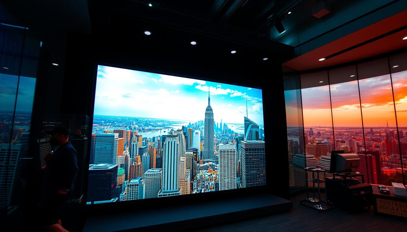 A vibrant, high-definition 4K IPTV display showcasing a captivating live broadcast. The screen is filled with a crisp, detailed image of a bustling city skyline, with towering skyscrapers and a panoramic view of the horizon. The lighting is natural and evenly distributed, creating a sense of depth and dimension. The color palette is rich and vivid, with deep blues, vibrant greens, and warm hues that bring the scene to life. The image has a clean, modern aesthetic, with a sleek and minimalist design that enhances the clarity and sharpness of the 4K resolution. The overall effect is a visually stunning and immersive experience, showcasing the incredible potential of 4K live IPTV technology.