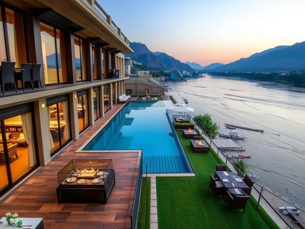 Best Hotels in Rishikesh - Luxury, Budget, and Boutique Stays 15 Raga on the Ganges boutique resort exterior