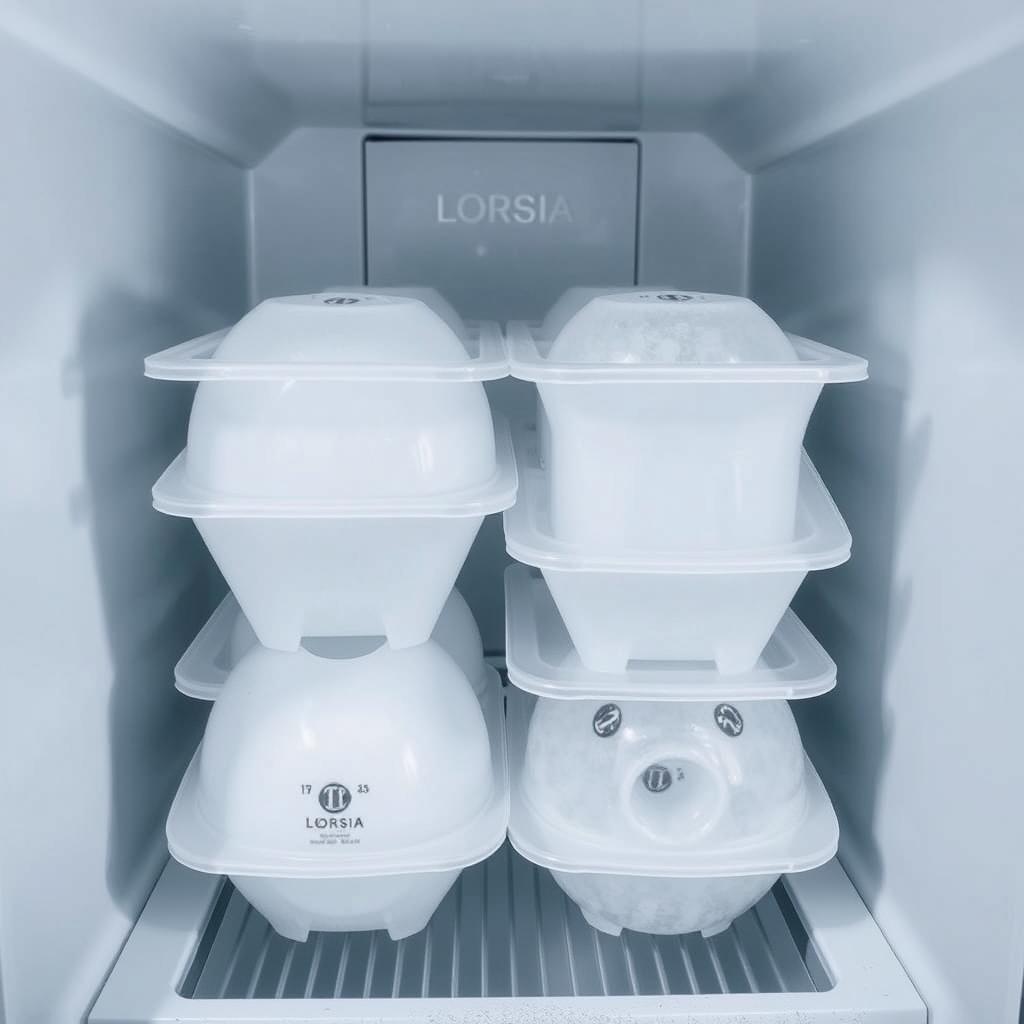 LORSIA stackable ice molds saving freezer space