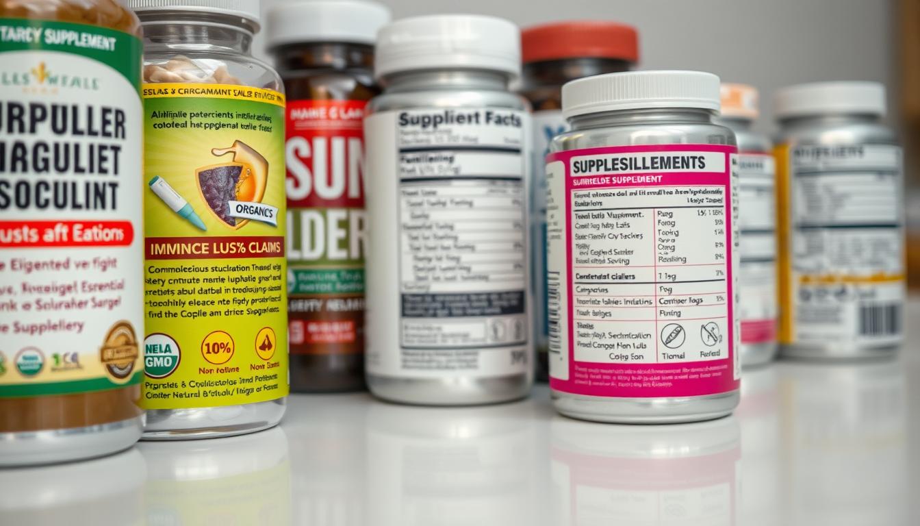 product labels for dietary supplements