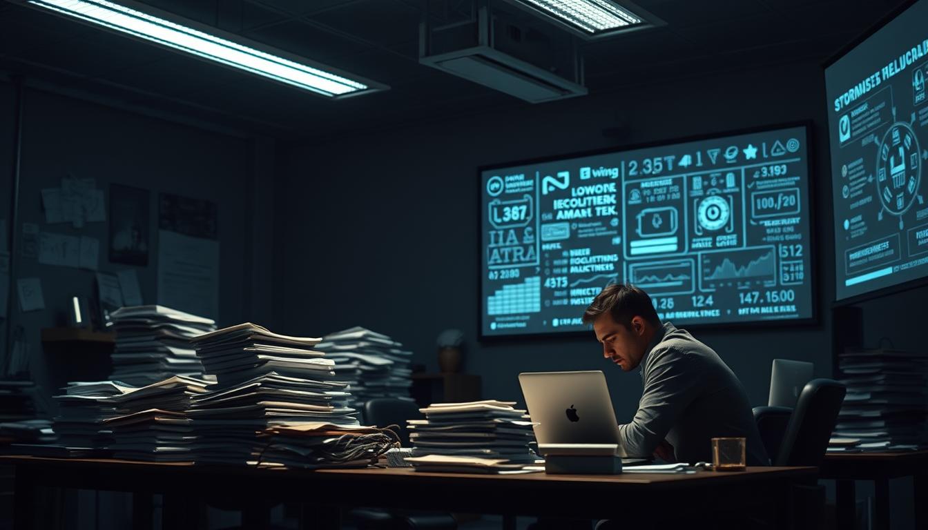 Infographic showing common challenges in AI social media automation, such as preserving authenticity and managing technical issues, with their respective solutions.
