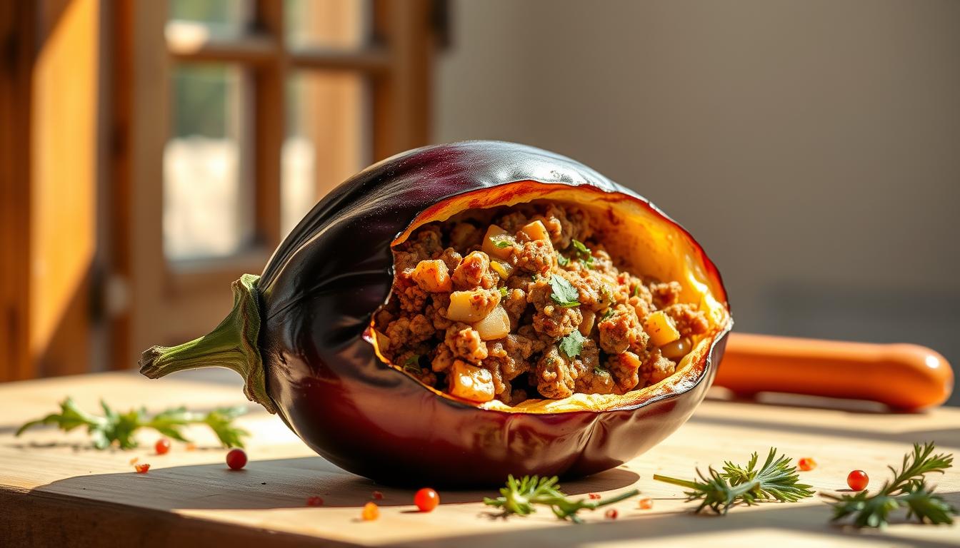 healthy stuffed eggplant