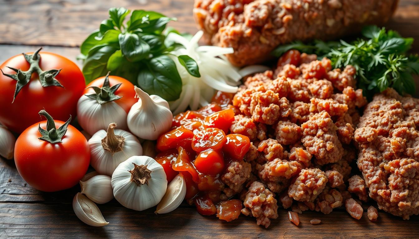 savory meat sauce recipe ingredients