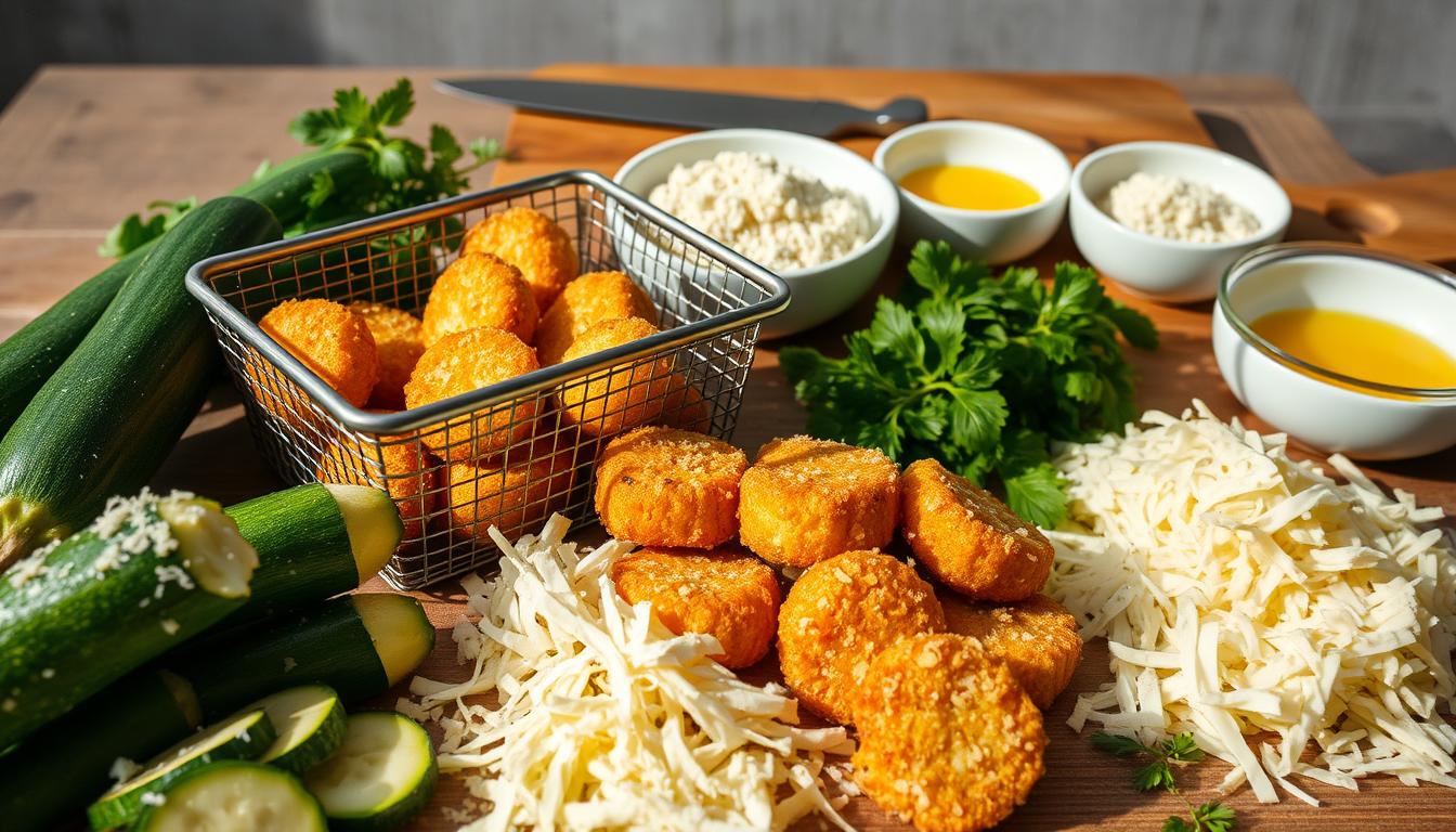 ingrédients pour croustillants courgettes fromage