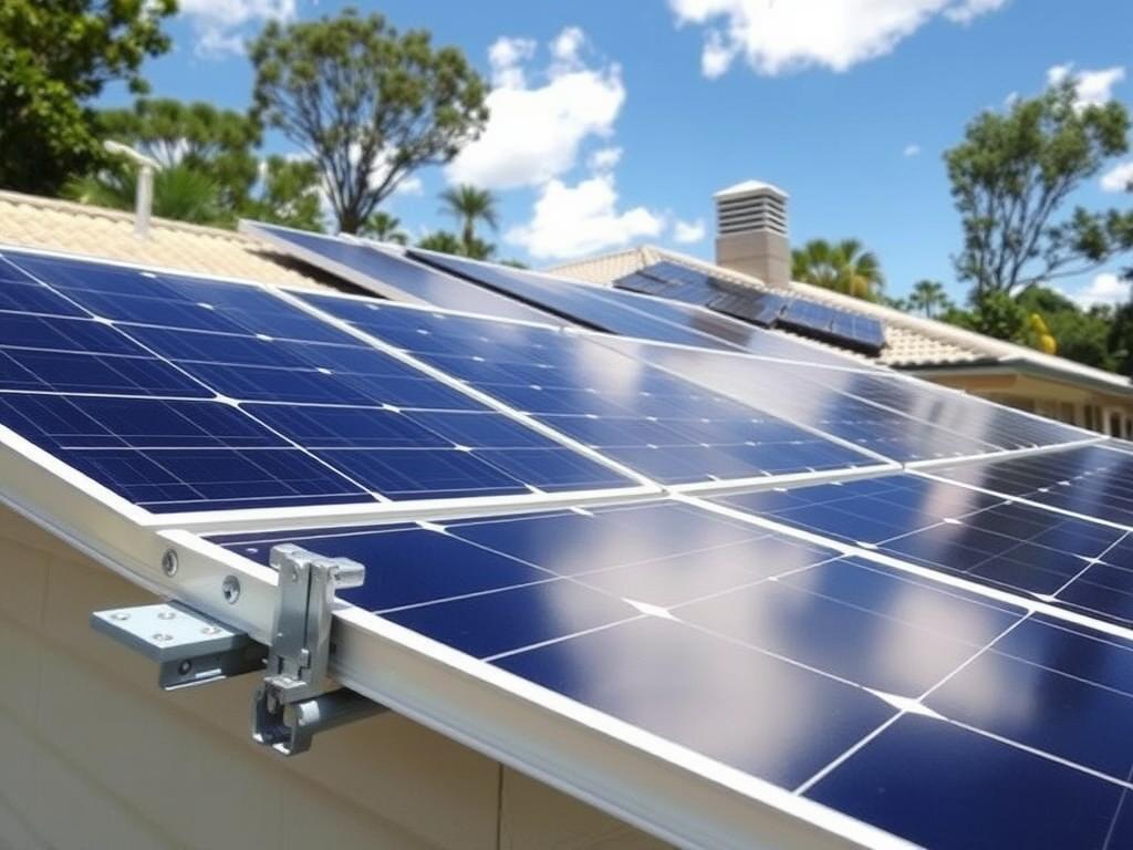 Queensland DIY Solar Mounting Guide: Where to Buy Components & Installation Tips 19 DIY solar mounting system installed on a Queensland home with proper cyclone rating