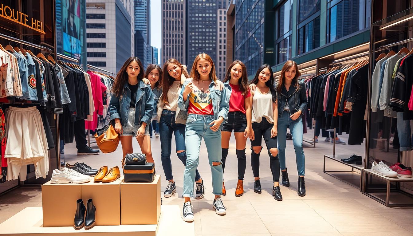promoções e descontos na moda jovem