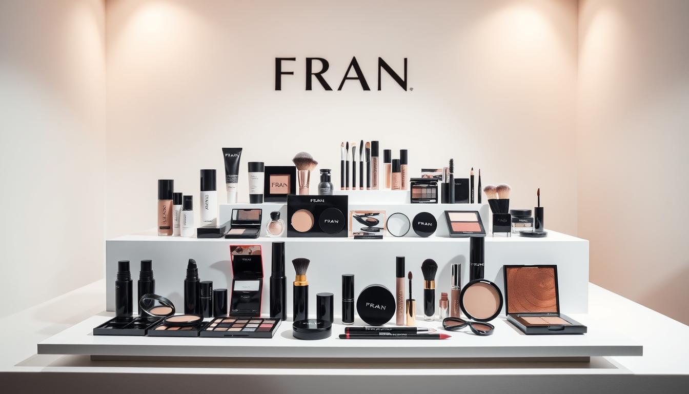produtos Fran linha de maquiagens acessórios de beleza