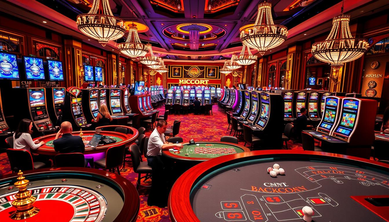 Variedade de jogos no cassino online
