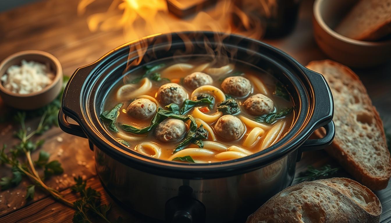 Italian Wedding Soup Slow Cooker Recipe: Easy & Savory 1 Italian Wedding Soup Slow Cooker