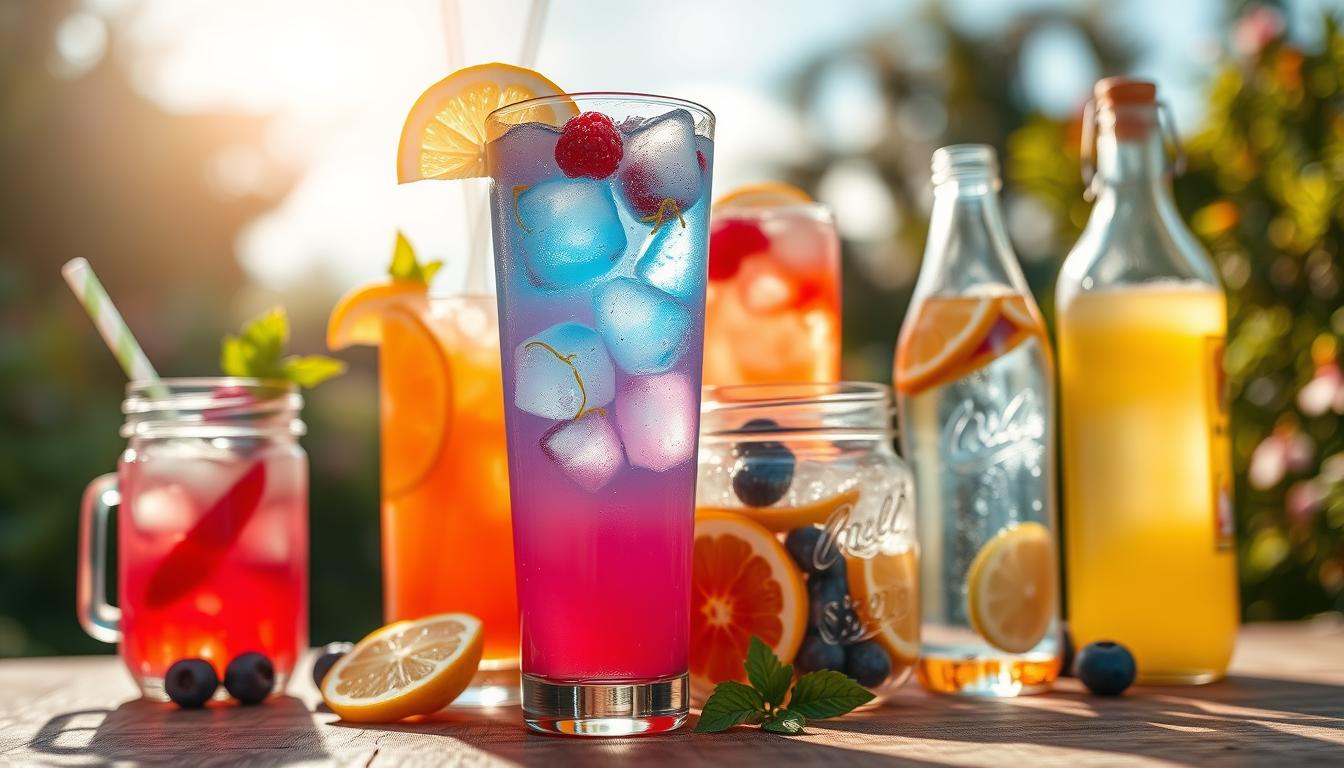 colorful summer beverages