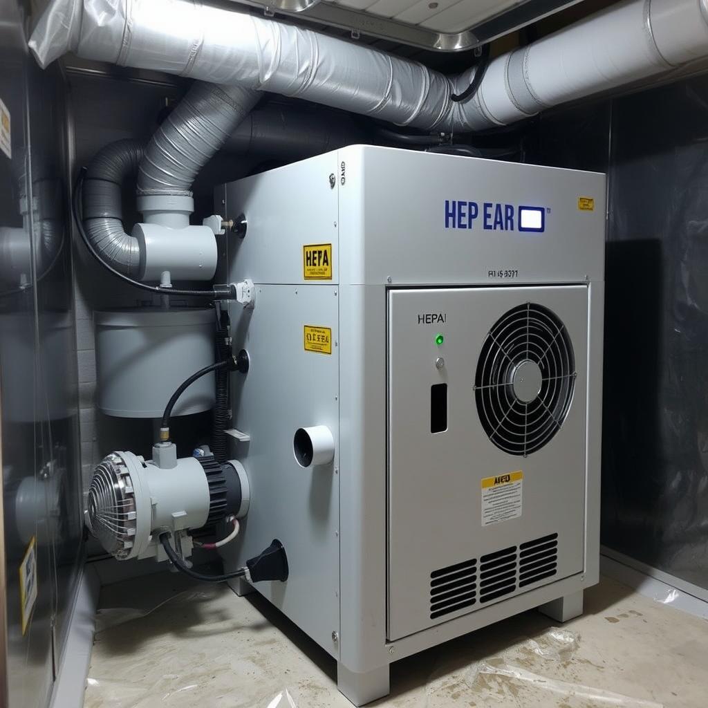 HEPA filtration during Woodstock mold remediation