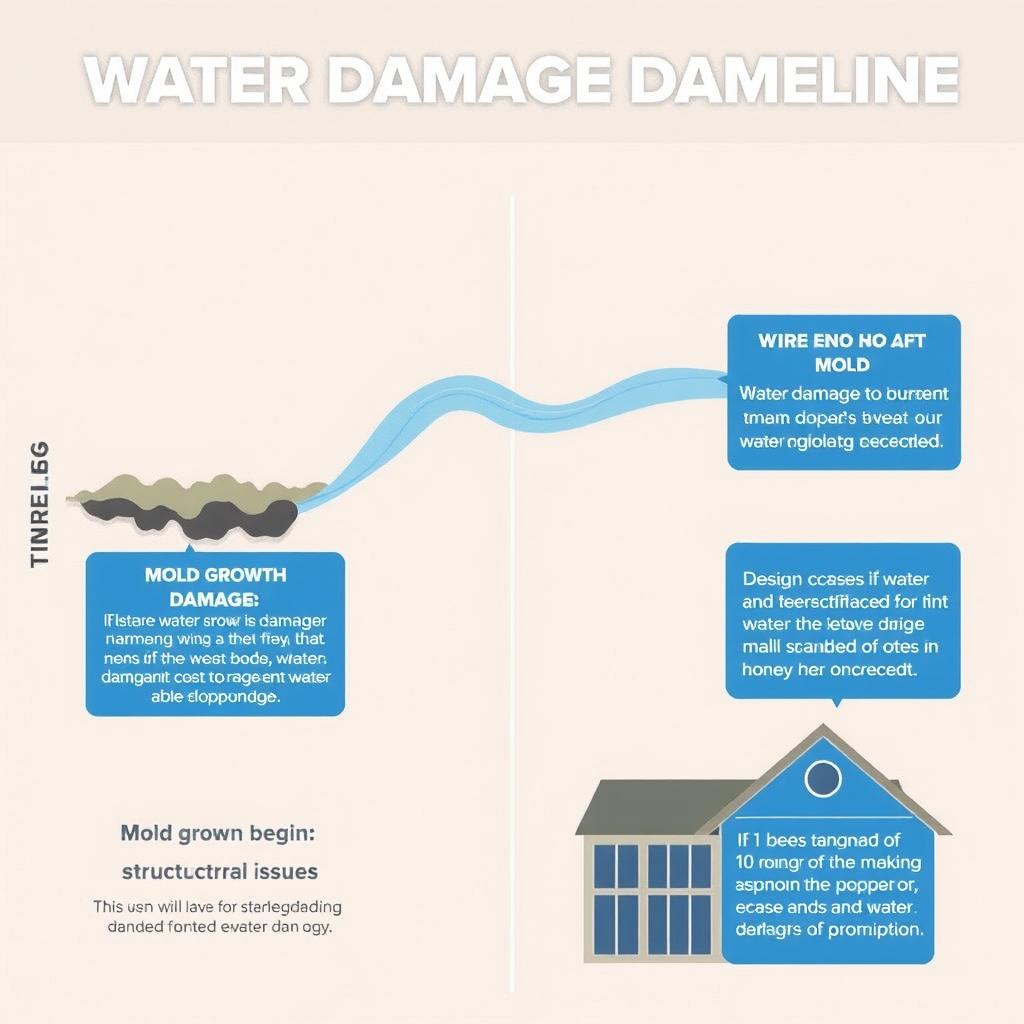 Progressive water damage timeline showing mitigation services importance