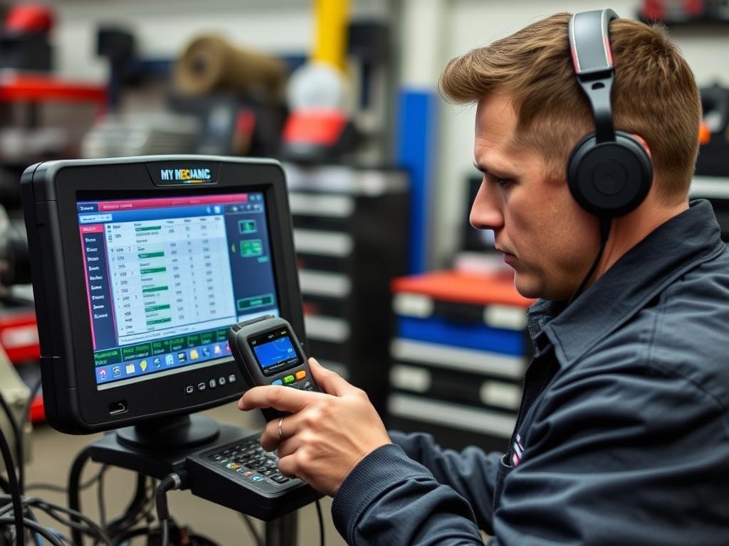 My Mechanic Joe technician using advanced diagnostic equipment for Woodstock auto electrical service