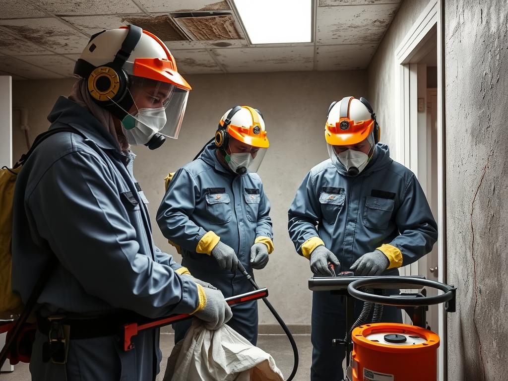 Innova Restoration team performing mold remediation in Woodstock