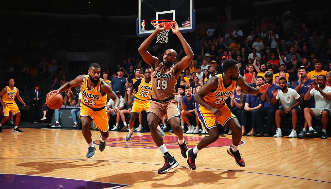 Lakers bench players in action