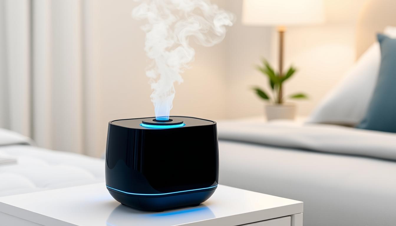 Large Portable Anti-Gravity Hygienic Ultrasonic Cool Mist Humidifier with floating water effect visible