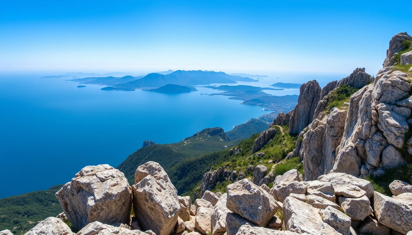 Dramatic mountain views from Biokovo Nature Park overlooking the Adriatic coast
