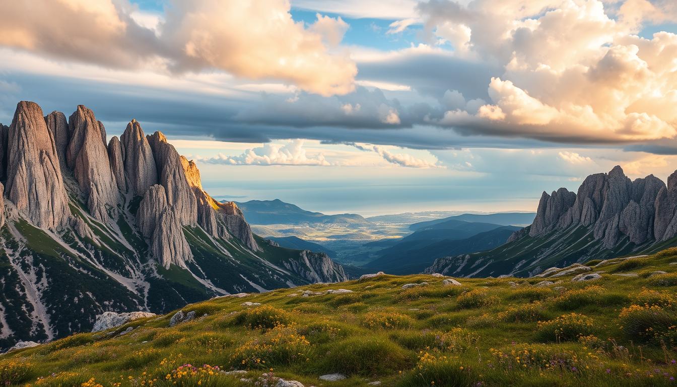 Rugged mountain landscapes of Northern Velebit National Park