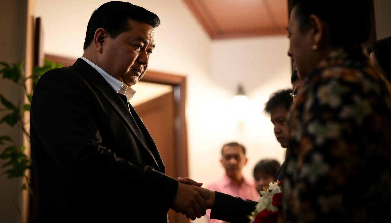 Prabowo Subianto melayat ke rumah duka Affan Kurniawan