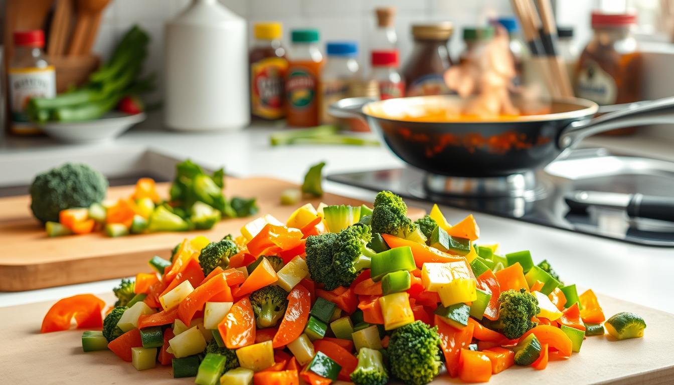 Meal Prep Stir Fry Preparation