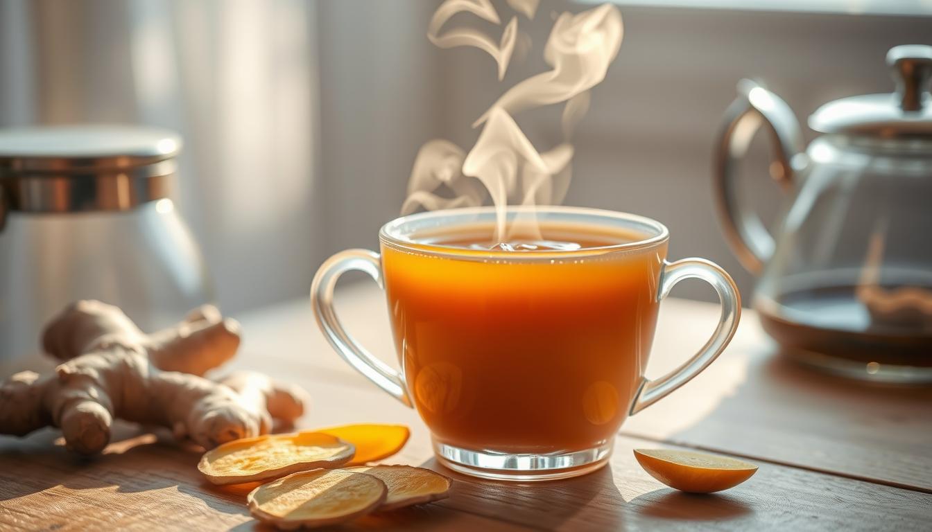 Ginger tea for digestive benefits