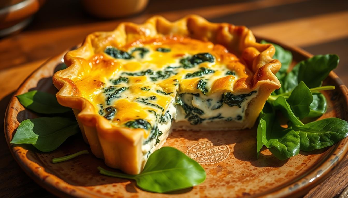 goat cheese and spinach quiche
