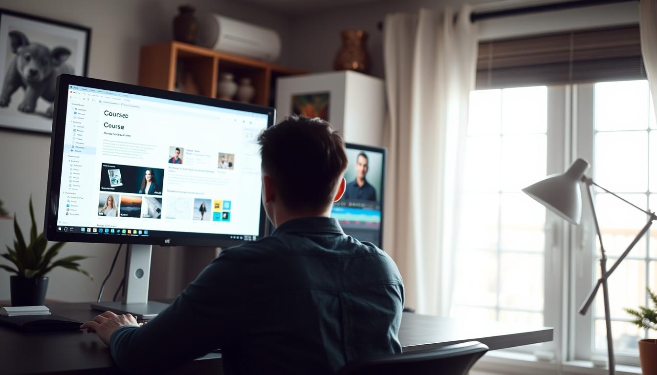 Digital product creator designing an online course for Online Earn USA