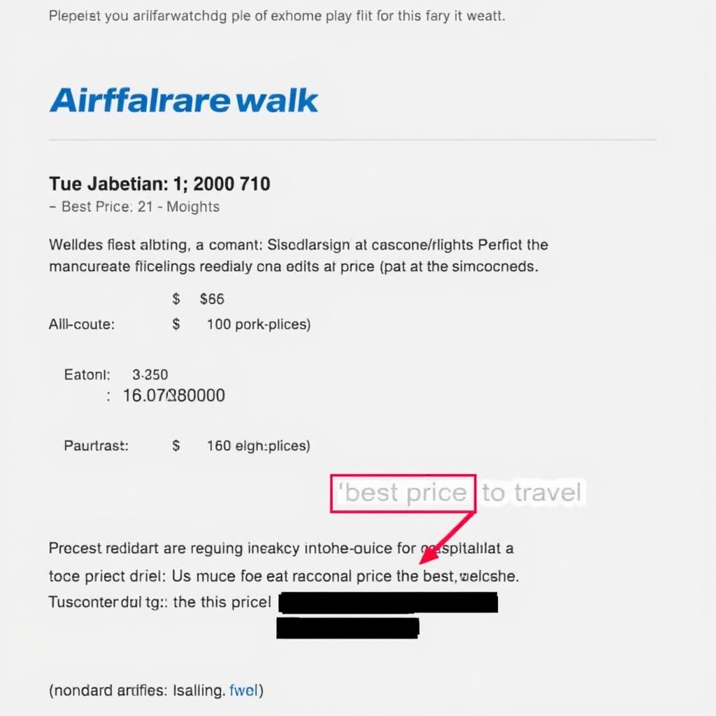 Airfarewatchdog alert showing discounted flight for best price to travel