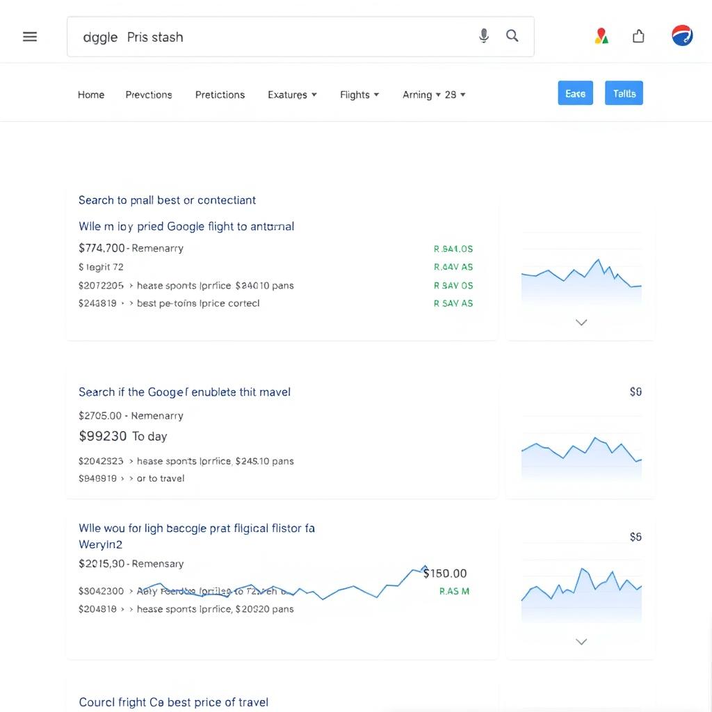 Google Flights interface showing best price to travel search results