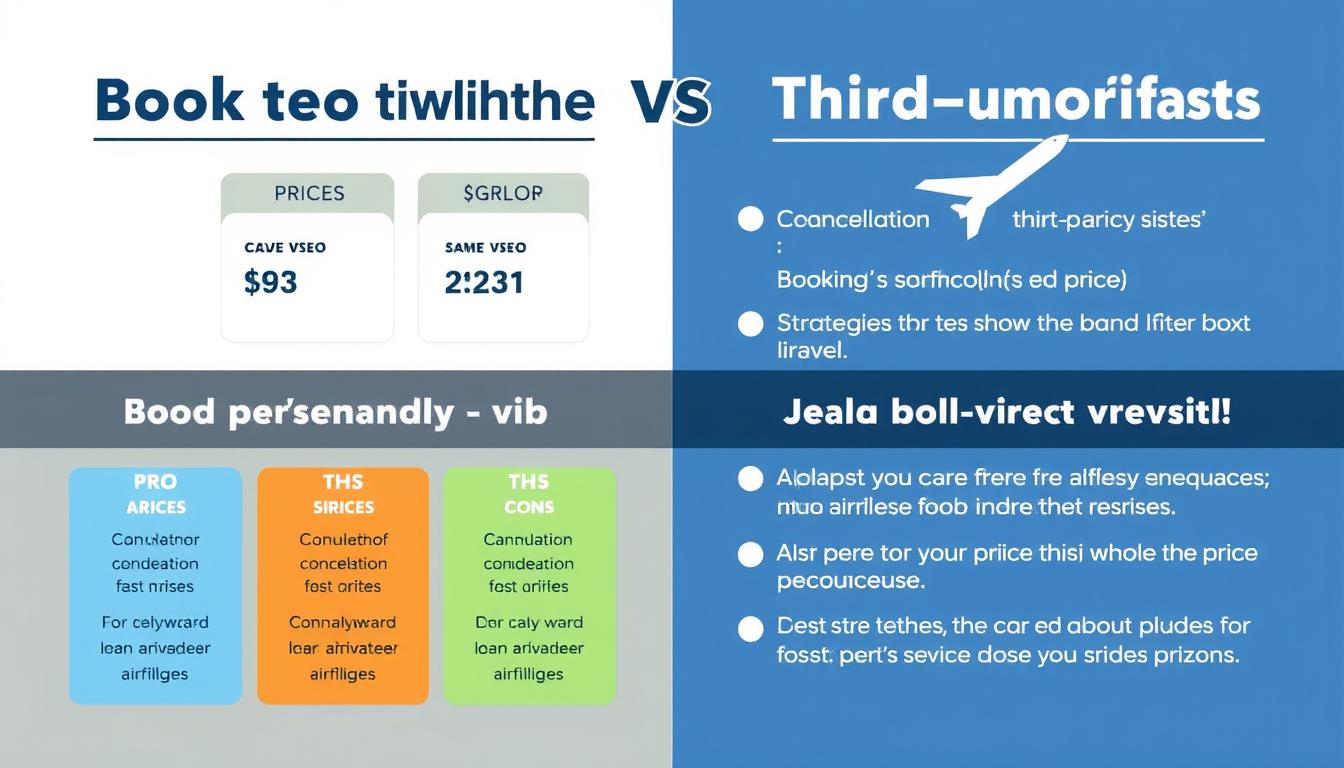 Comparison of booking directly vs third-party showing best price to travel strategies
