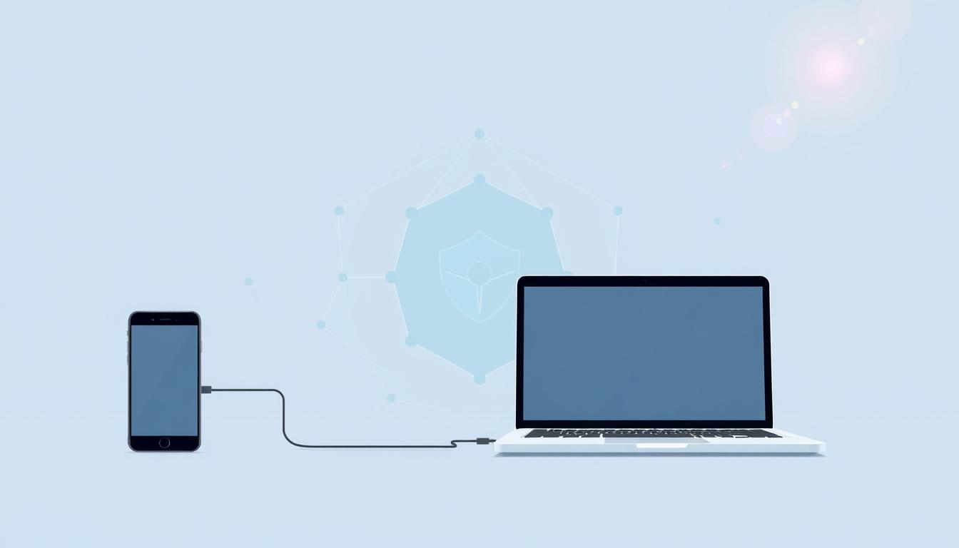 A contemporary and minimalist illustration showcasing the key features of a multi-device VPN. In the foreground, a sleek smartphone, tablet, and laptop are seamlessly connected, representing the seamless cross-device experience. The devices are rendered in muted tones, with a subtle graphical overlay highlighting the VPN's multi-platform capabilities. The middle ground features abstract geometric shapes and lines, symbolizing the secure network infrastructure and encrypted data transfer. The background has a cool, calming color palette, conveying a sense of privacy and protection. Subtle lens flare and directional lighting create depth and a modern, high-tech aesthetic. The overall composition aims to visually communicate the efficient, reliable, and versatile nature of a multi-device VPN solution.