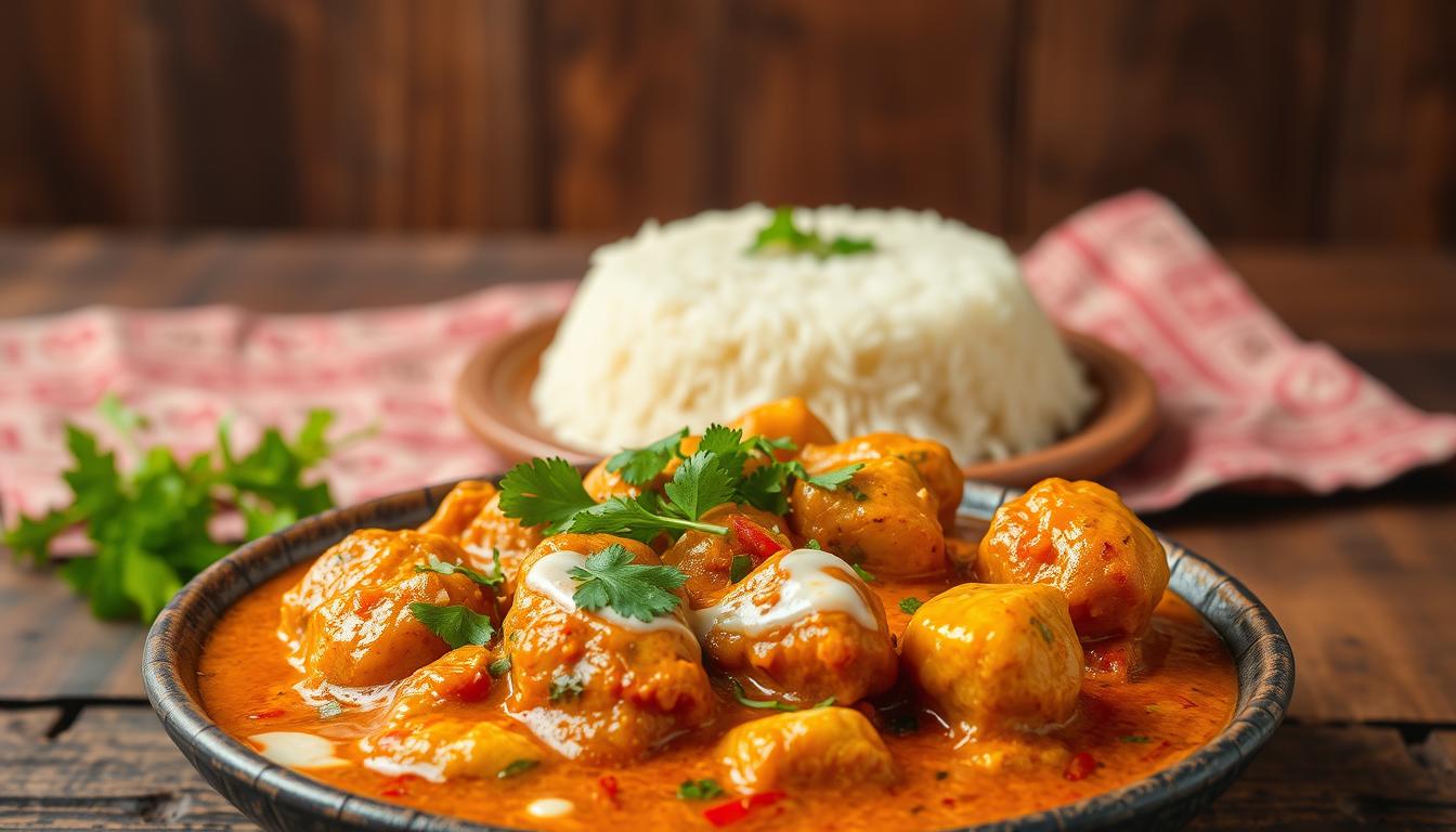 penyajian kari ayam