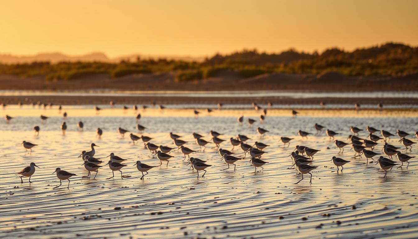 aves limícolas costa oeste Estados Unidos