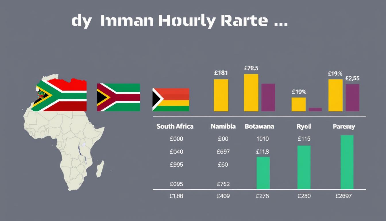 Comparison of handyman charge per hour South Africa vs neighboring countries
