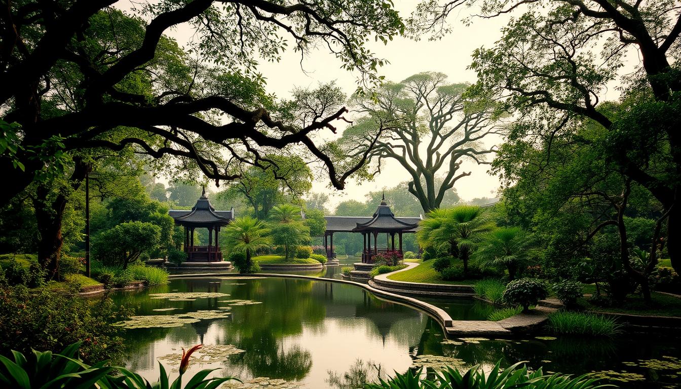serene Thai garden ambiance