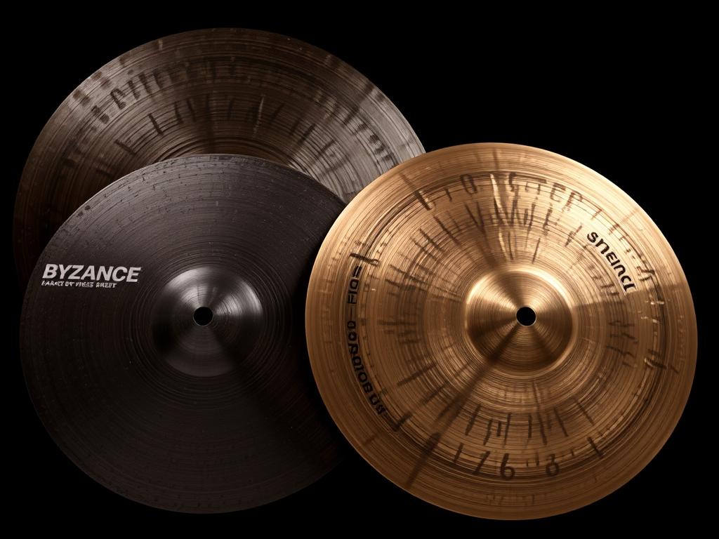 Meinl Byzance Jazz Series cymbals showing dark, complex finish