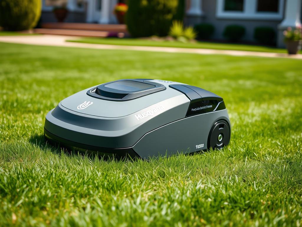 Husqvarna Automower 115H robotic lawn mower cutting grass - top 5 robotic lawn mowers in 2025