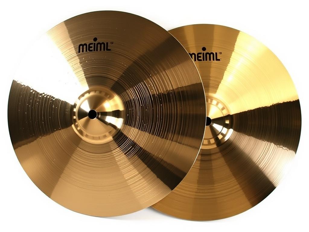 Meinl Byzance Brilliant Medium Hi-Hats showing polished finish