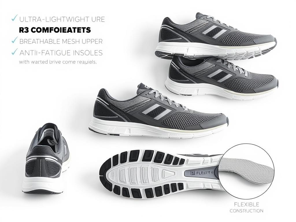 FlexForce Courier 3.0 delivery driver shoes highlighting the ultra-lightweight design and breathable mesh - Best Delivery Driver Shoes 2025