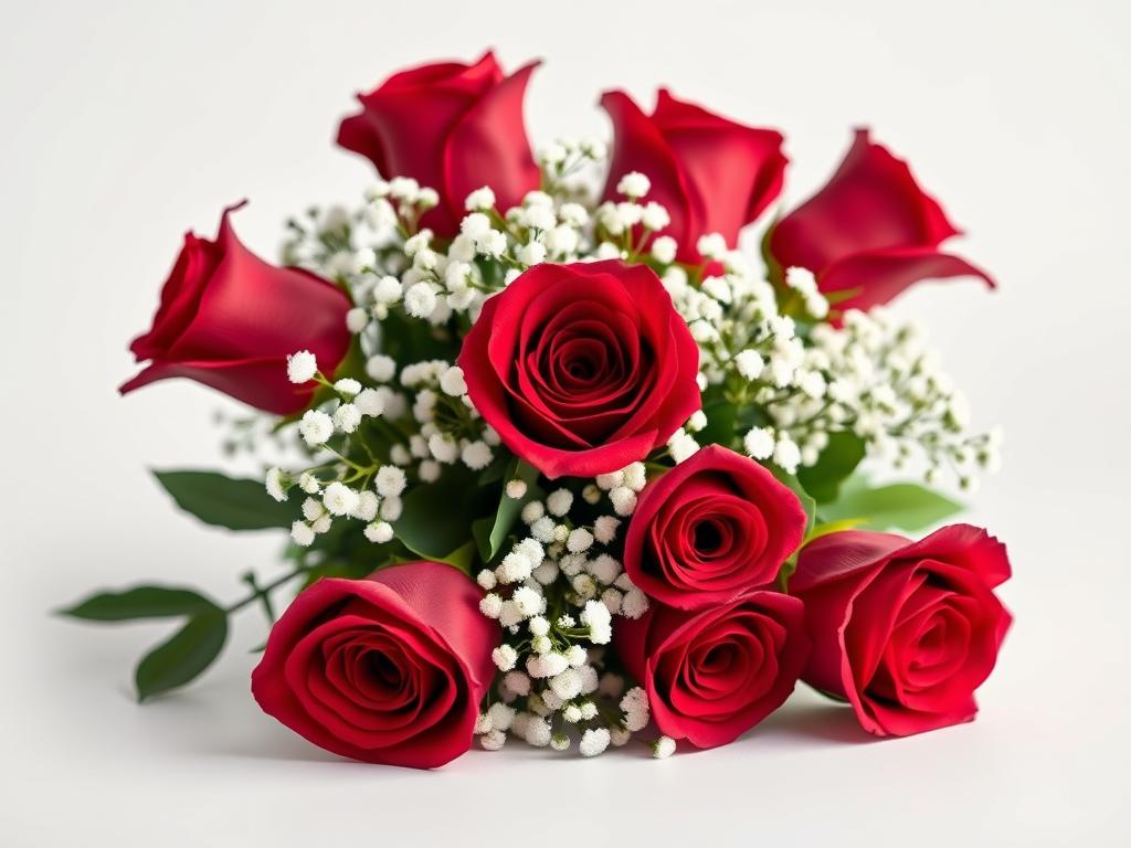 Romantischer Rosenstrauß zum Valentinstag