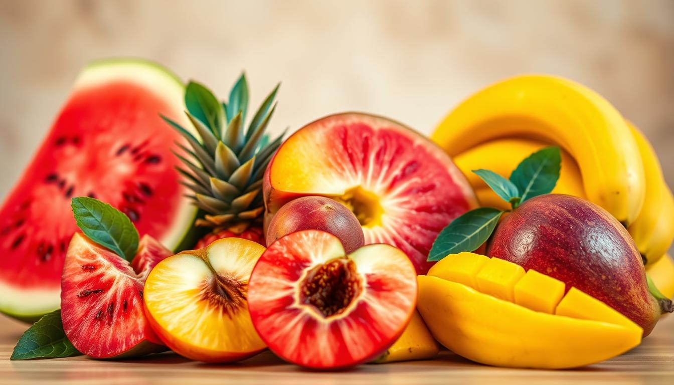colorful summer fruits