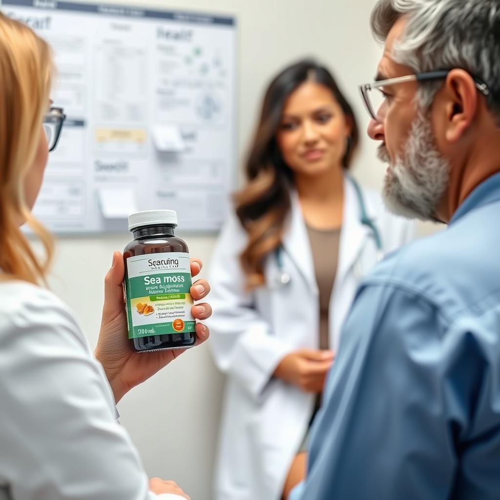 Doctor consulting a patient about supplements