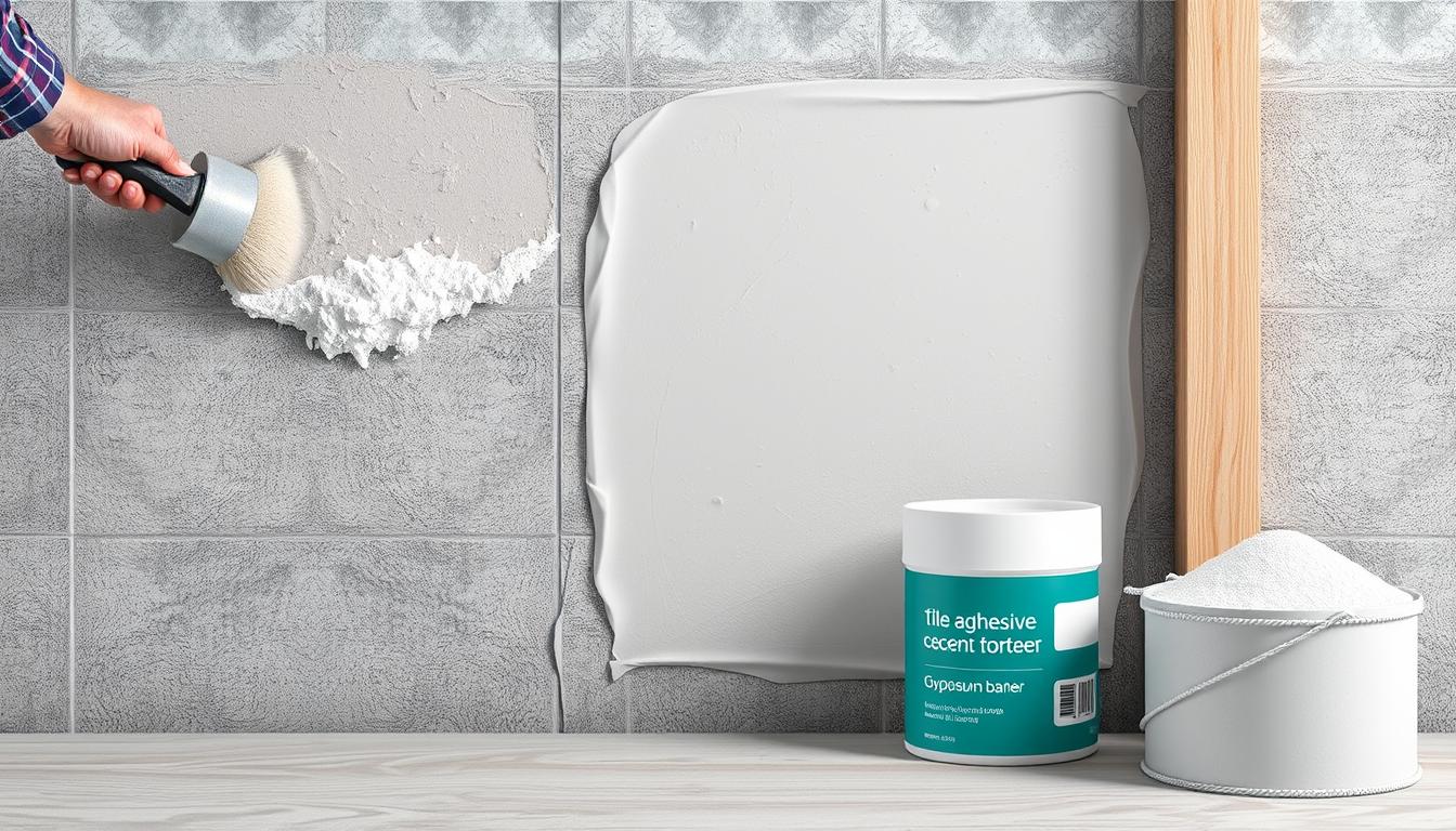 Construction applications of HPMC Hypromellose showing tile adhesives and cement renders