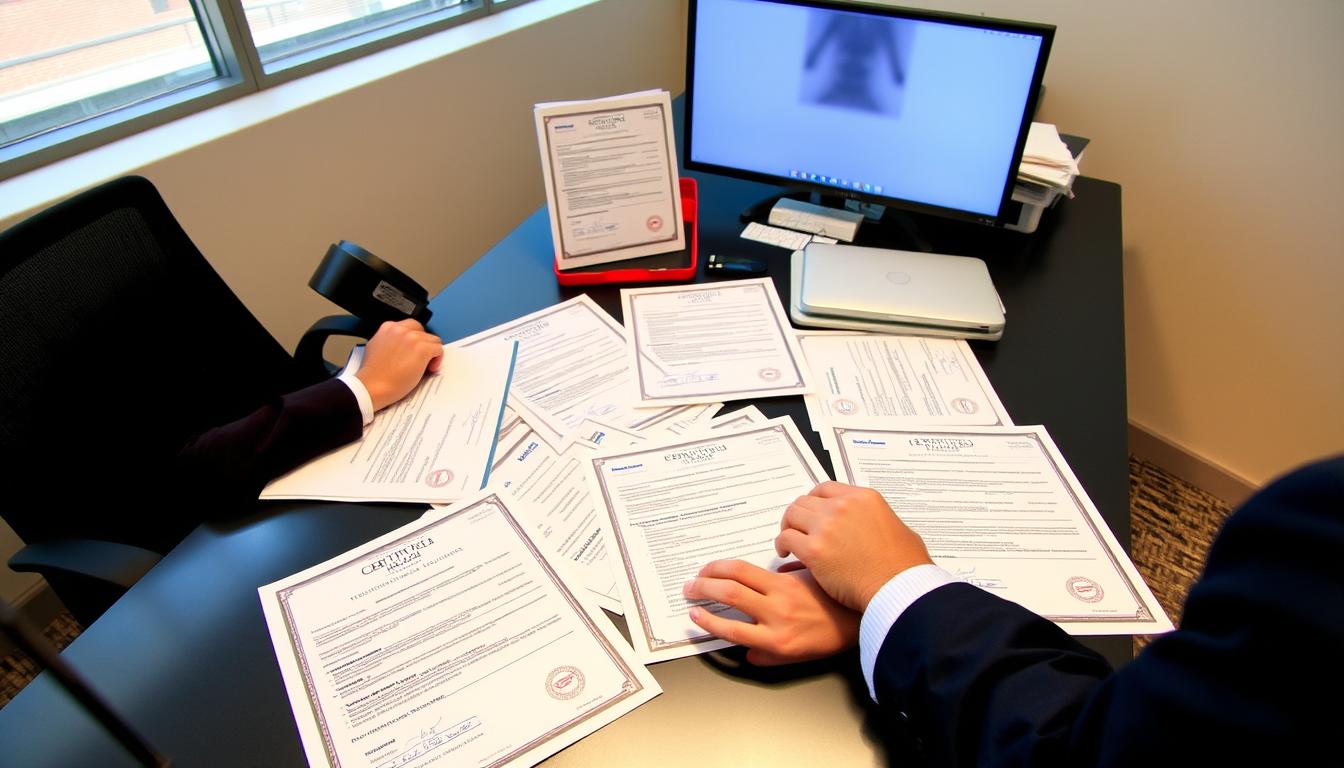 Regulatory compliance documentation for modified pregel starch showing certificates and testing reports