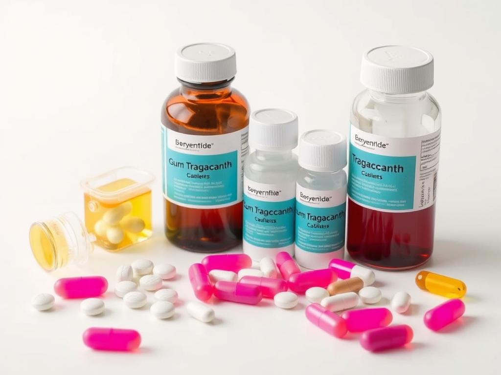 Pharmaceutical products containing Gum Tragacanth