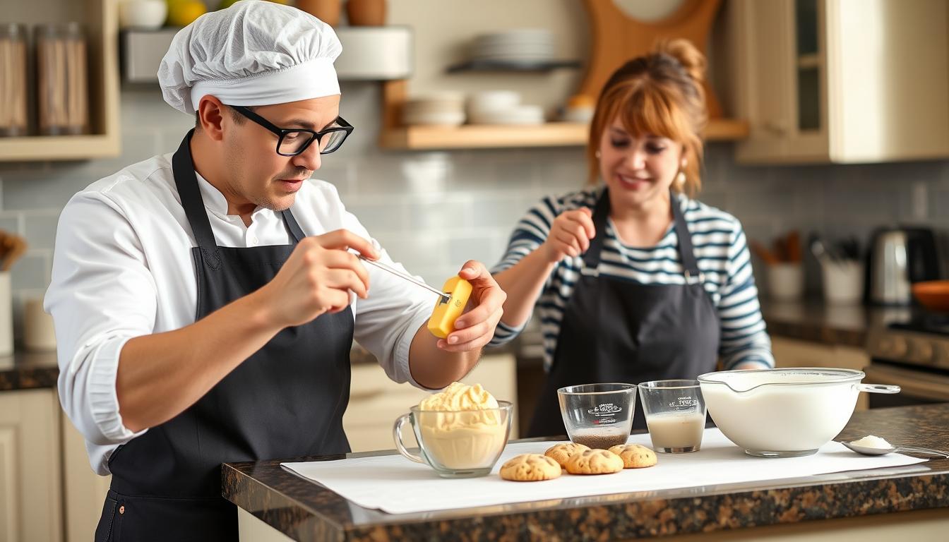 Professional baker demonstrating the 1,2,3 Rule for Cookie Making techniques