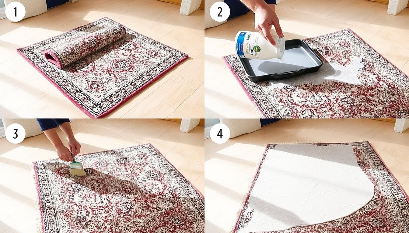 Step-by-step application of Inplaise Anti Slip Rug Coating