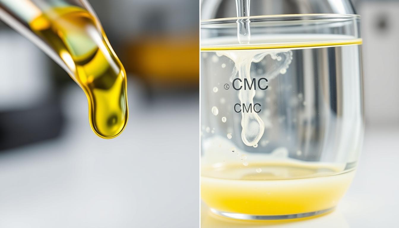 Emulsion stabilization using CMC in salad dressing preparation