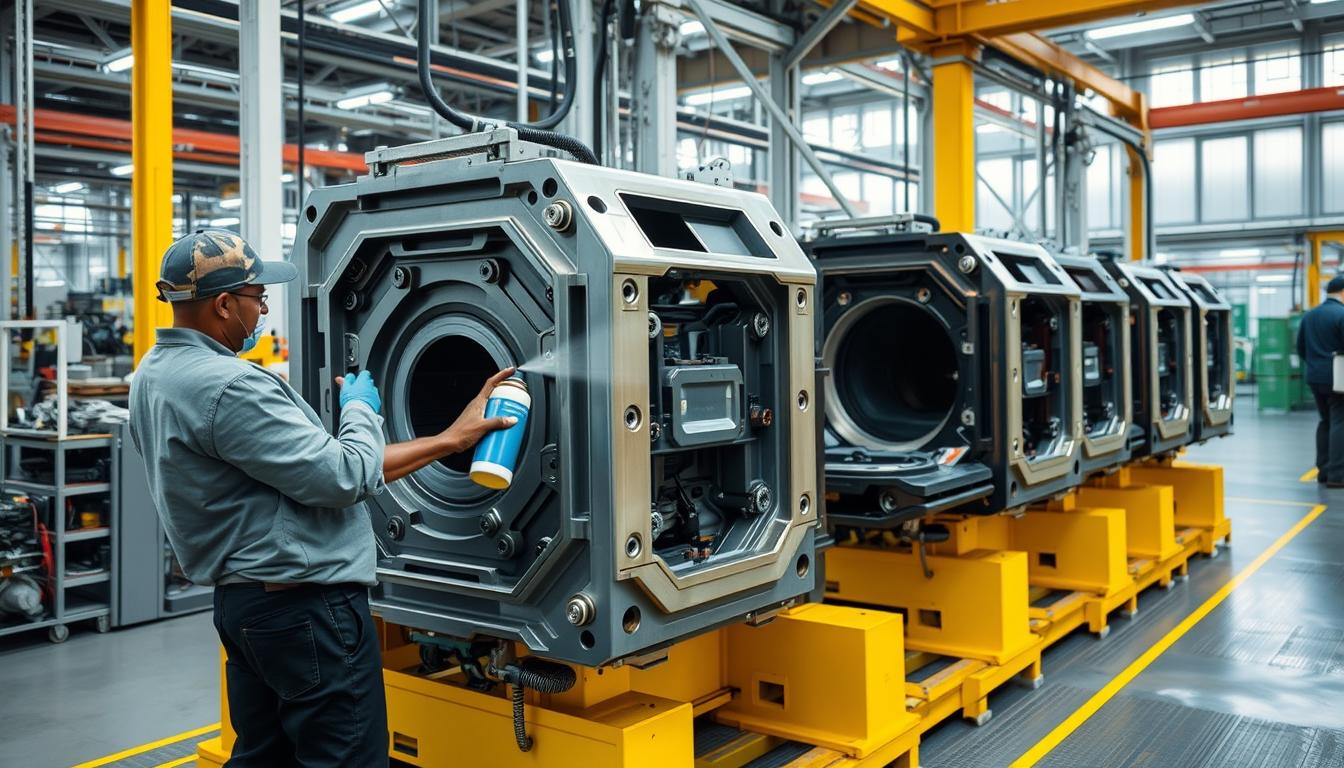 Release agents being used in automotive parts manufacturing