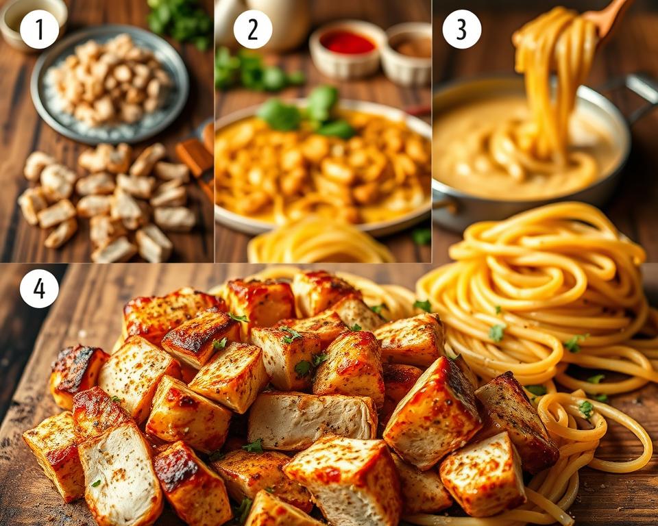 Cajun chicken pasta recipe steps